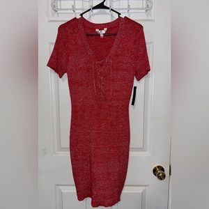 Red sparkling dress